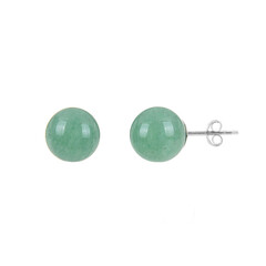 Aventurine Silver Earrings