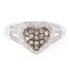 Champagne Diamond Silver Ring