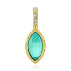 Blue Ethiopian Opal Silver Pendant