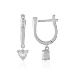 White Topaz Silver Earrings