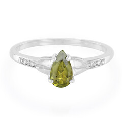 Cuprian Tourmaline Silver Ring