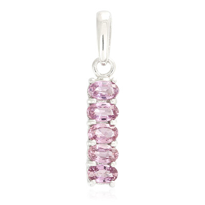 Unheated Ceylon Purple Sapphire Silver Pendant