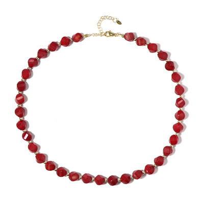 Red Quartz Silver Necklace
