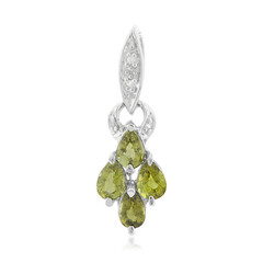 Cuprian Tourmaline Silver Pendant