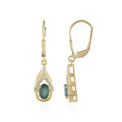 Grandidierite Silver Earrings