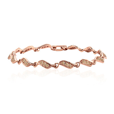 9K SI1 Argyle Rose De France Diamond Gold Bracelet (Annette)