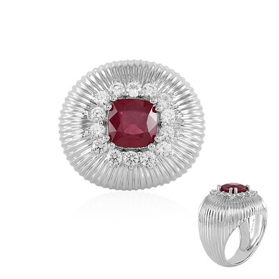 Bemainty Ruby Silver Ring