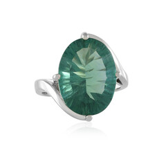 Green Fluorite Silver Ring