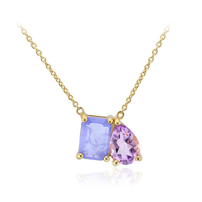 Lavender Quartz Silver Necklace