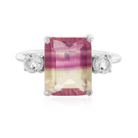 Bi Colour Fluorite Silver Ring