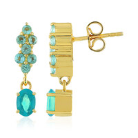 Blue Ethiopian Opal Silver Earrings