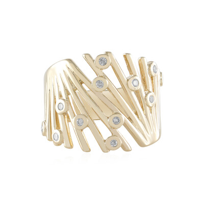9K I2 (H) Diamond Gold Ring (de Melo)