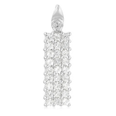 White Topaz Silver Pendant