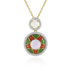 Welo Opal Silver Necklace (Adela Silber)