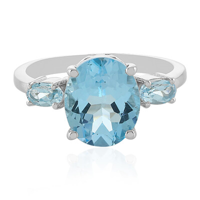 Sky Blue Topaz Silver Ring