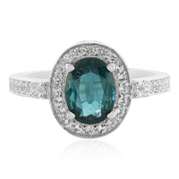 Teal Kyanite Silver Ring