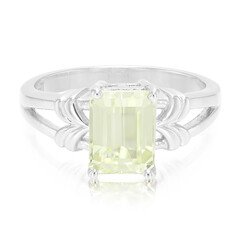 Canary Kunzite Silver Ring