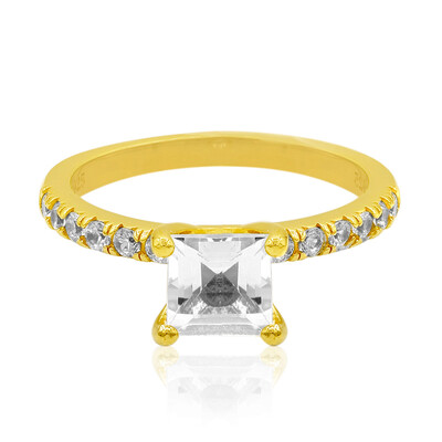 White Topaz Silver Ring