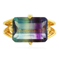 Bi Colour Fluorite Silver Ring