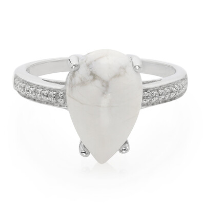 Howlite Silver Ring