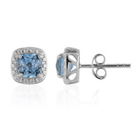 Sky Blue Topaz Silver Earrings