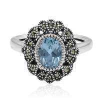 Sky Blue Topaz Silver Ring
