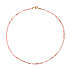 Pink Opal Silver Necklace