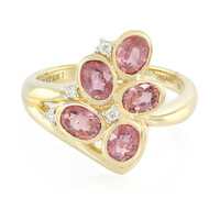 18K Unheated Padparadscha Sapphire Gold Ring (AMAYANI)