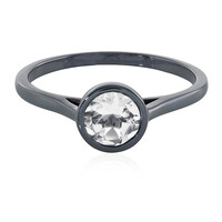 White Quartz Silver Ring