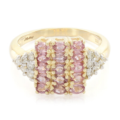 10K Unheated Padparadscha Sapphire Gold Ring