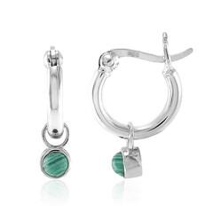 Malachite Silver Earrings