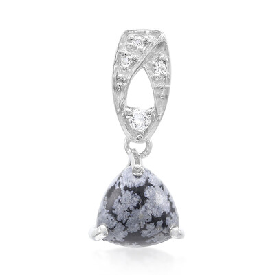 Snowflake Obsidian Silver Pendant