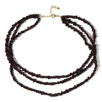 Mozambique Garnet Silver Necklace