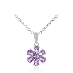 Amethyst Silver Necklace