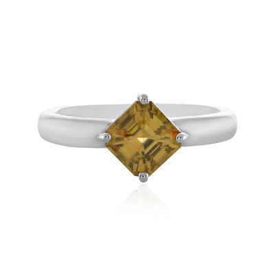 Brown Zircon Silver Ring