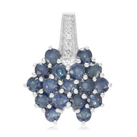 Blue Sapphire Silver Pendant