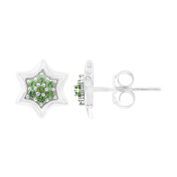 Tsavorite Silver Earrings