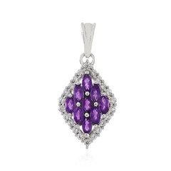 Zambian Amethyst Silver Pendant