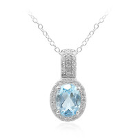 Sky Blue Topaz Silver Necklace