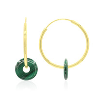 Malachite Silver Earrings