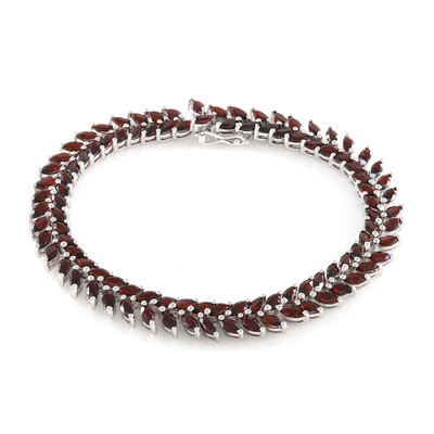 Mozambique Garnet Silver Bracelet