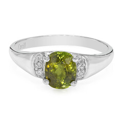 Cuprian Tourmaline Silver Ring