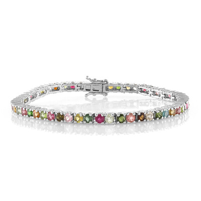 Fancy Tourmaline Silver Bracelet