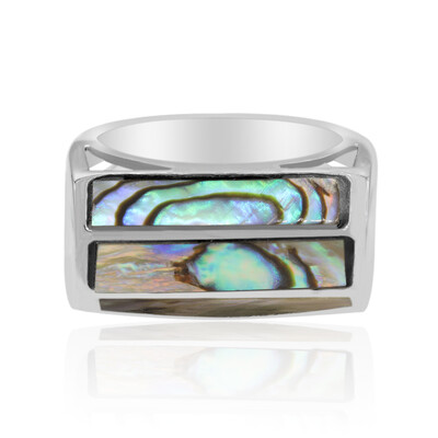 Abalone Shell Silver Ring