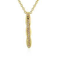 I4 Champagne Diamond Silver Necklace