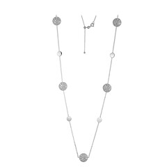 Zircon Silver Necklace (Adela Silber)