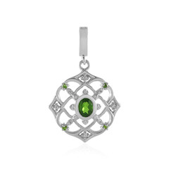 Russian Diopside Silver Pendant