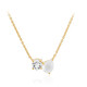 White Pastel Quartz Silver Necklace