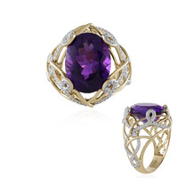 9K Zambian Amethyst Gold Ring (SUHANA)