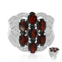 Garnet Silver Ring